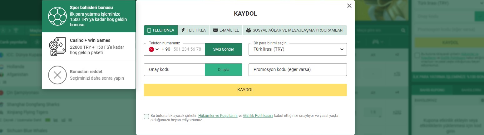 betwinner kayıt